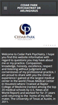 Mobile Screenshot of cedarparkpsychiatry.com